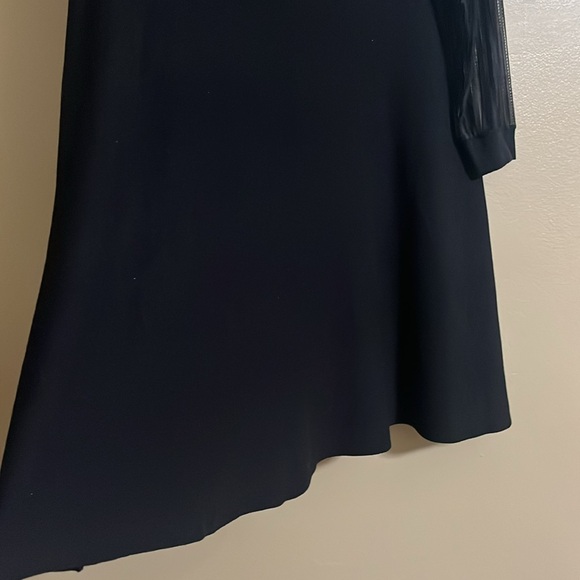 City Chic Midi Dress Sz 2X knit Long Sheer Lace Sleeves A-line Fit&Flare Fall - Picture 5 of 10